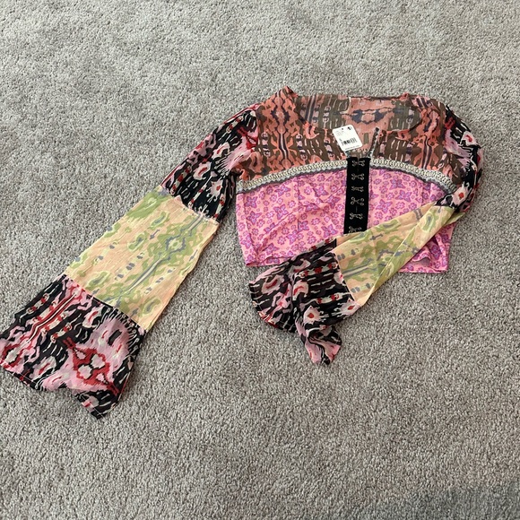 Women's Multicolor Patchwork Top - Picture 1 of 3